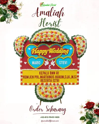 Karangan Papan Bunga Pernikahan di Cikoneng